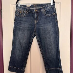 Kut from the Kloth Dark Blue Natalie Cropped Jeans Capris